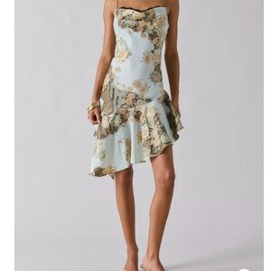 Kimchi Blue Cool Intentions Asymmetrical Satin Slip Midi Dress